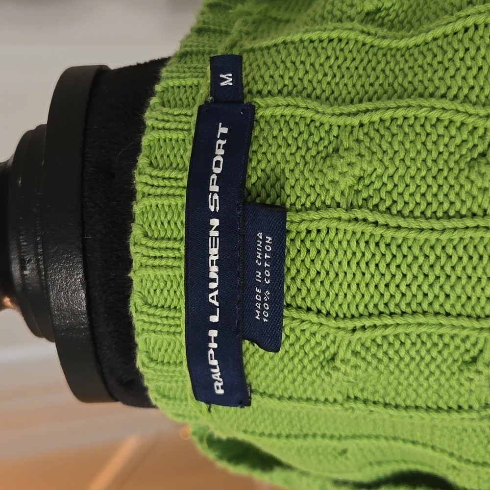Ralph Lauren Polo sweater, apple green, medium. - Picture 4 of 4